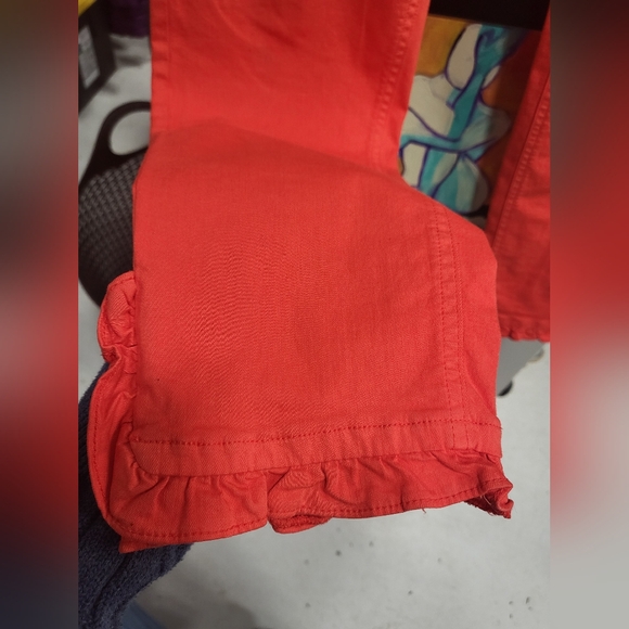 Red Ruffle Bottom Jeans Raffaello Rossi - Picture 3 of 9